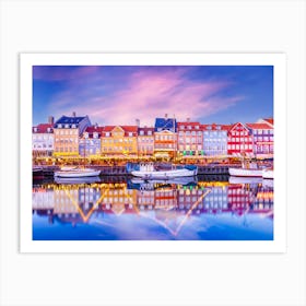 Nyhavn Copenhagen Idyllic Evening Impression Art Print