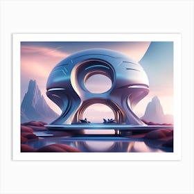 Futuristic Spaceship Art Print