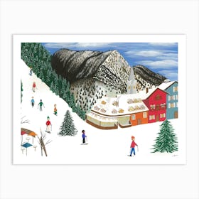 Ski Village Art Print