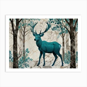 Deer In The Woods 1 Art Print