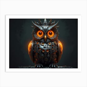 Steampunk Owl 1 Art Print