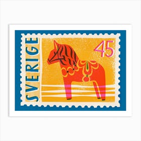 Sweden Postage Stamp Art Print