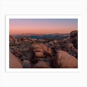 Warm Rocky Desert Sunset Art Print