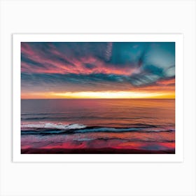 Sunset At The Beach 303 Art Print