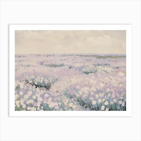 Lavender Field Landscape Art Print