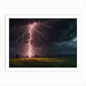 Lightning In The Sky 16 Art Print
