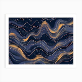 Abstract Wave Pattern 16 Art Print