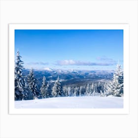 An Abstract Winter Landscape Under A Bright Sunny Sky Freshly Fallen Snow Draping White Iced Trees (3) Art Print