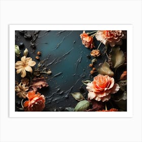 Artistic Decoration With Flowers Art Print