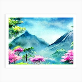 Whispers Of Springtime Mountains Art Print