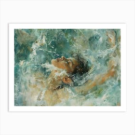 Swimming Woman 1 Art Print