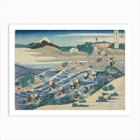 Fuji Seen From Kanaya On The Tōkaidō , Katsushika Hokusai Art Print