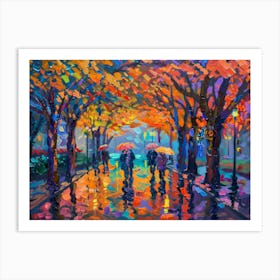 Autumn In The Park 3 Art Print