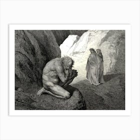 Gustave Dore - Inferno Canto 7 Remastered Detail | Biblical Gothic Art Prints by Gustave Doré | Dante's Inferno Paradiso Rose in HD Art Print