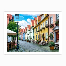 Colorful Houses In Poland Art Print