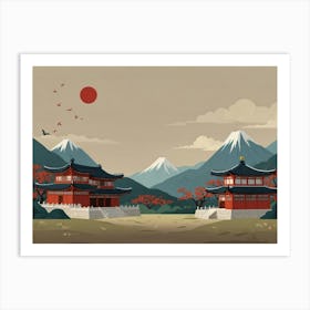 Japanese Village Art Print