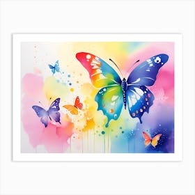 Colorful Butterflies 52 Art Print