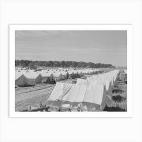 Tents At The Fsa (Farm Security Administration) Migratory Farm Labor Camp Mobile Unit, Athena, Oregon By Art Print
