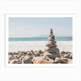 Beach Cairns Art Print