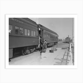 Untitled Photo, Possibly Related To Passenger, Alighting From Morning Train, Montrose, Colorado By Russell Lee Art Print