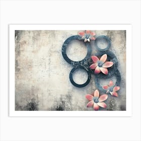 Abstract Flowers 1 Art Print