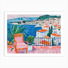 Chair On The Balcony Art Print