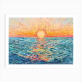 Sunset Over The Ocean 65 Art Print