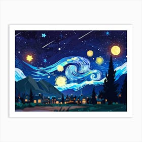 Starry Night 194 Art Print