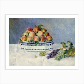 Still Life With Peaches And Grapes, By Auguste Renoir, 1881, French Impressionist Oil Painting Art Print