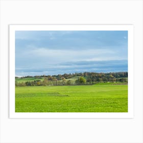 Green Field With Trees 1 Art Print