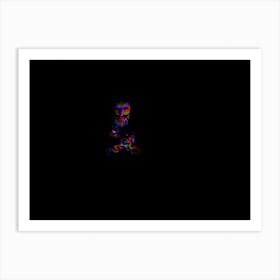 Woman With Make Up Art Of Glowing Uv Fluorescent Powder 6 Art Print