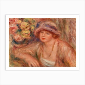 Woman Leaning(1918), Pierre Auguste Renoir Art Print