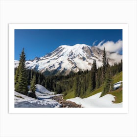 Mt. Rainier - Washington State Art Print