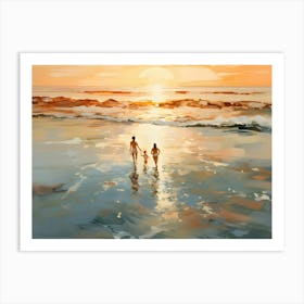 Family On The Beach 3 Art Print