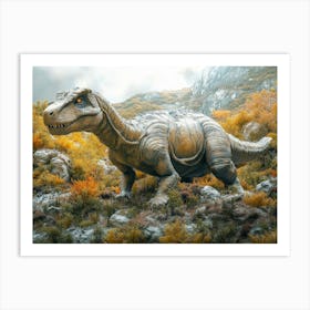 Dinosaur In The Woods Art Print