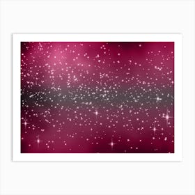 Light Pink Shades Shining Star Background Art Print