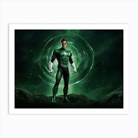 Green Lantern Presentation Background High Definition Art Print