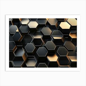 Abstract Hexagons 7 Art Print