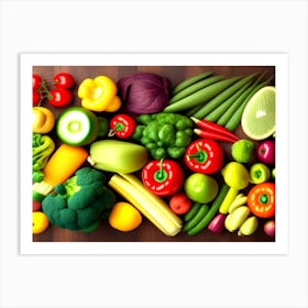 Fruits And Vegetables Art Print