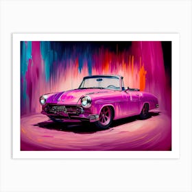 Pink Car Art Print