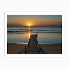 Sunset At The Beach 4 Art Print