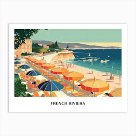 French Riviera Vintage Travel Poster Landscape 8 Art Print