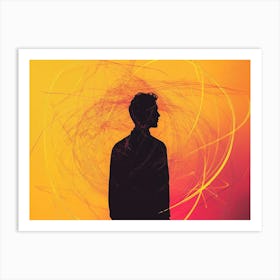 Silhouette Of A Man 9 Art Print