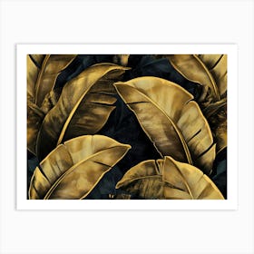 Gold Leaves 2 Art Print