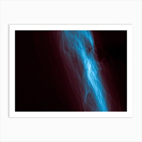 Glowing Abstract Curved Blue And Red Lines 6 Art Print