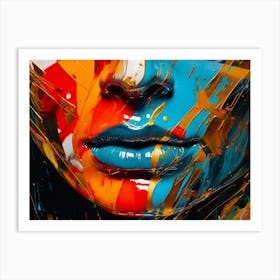 Abstract Face Painting Art Print