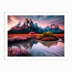 Sunset In The Mountains 8 Art Print