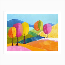 Colorful Trees 1 Art Print