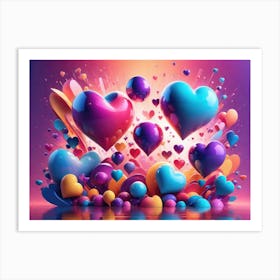 Colorful Heart Creative 25 Art Print