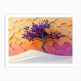 Tree In The Desert 3 Art Print